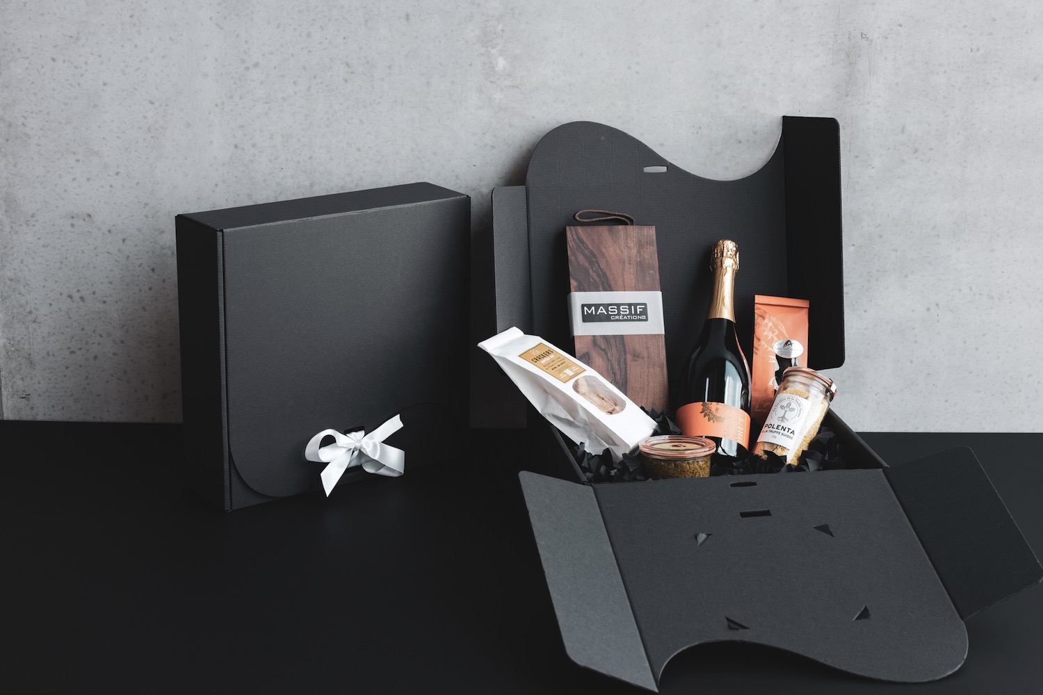 Coffret cadeau personnalisé noir premium