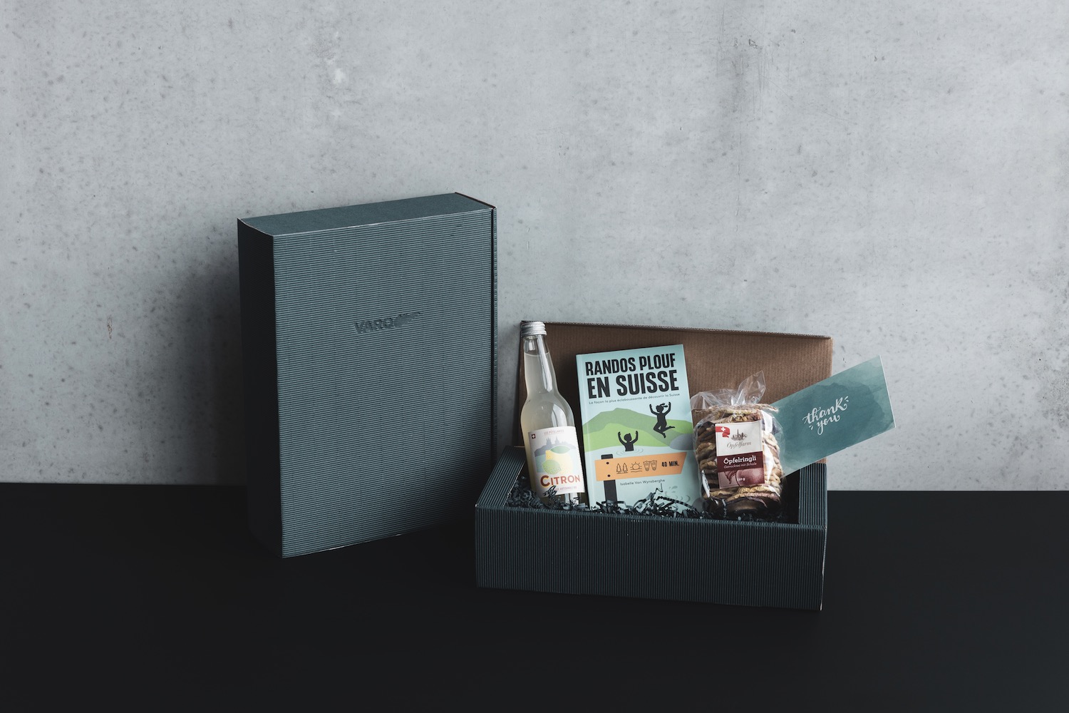 Coffret cadeau personnalisé vert