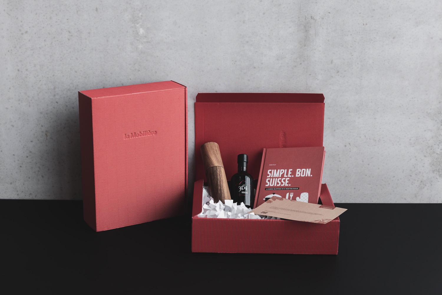 Coffret cadeau personnalisé rouge